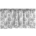thumbnail image 1 of Ambesonne Floral Window Valance, Achromatic Colors of Flowers, 54" X 12", White Grey, 1 of 3