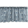 thumbnail image 1 of Ambesonne Floral Window Valance, Antique Damask Curvy Art, 54" X 12", Blue White, 1 of 3
