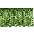 thumbnail image 1 of Ambesonne Floral Window Valance, Bicolour Ornamental Motifs, 54" X 12", Jade Green Earth Yellow, 1 of 3