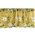 thumbnail image 1 of Ambesonne Floral Window Valance, Blooming Spring Flowers Art, 54" X 18", Dark Yellow Hunter Green, 1 of 3