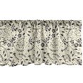 thumbnail image 1 of Ambesonne Floral Window Valance, Blooming Spring Nature Theme, 54" X 18", Charcoal Grey Pale Green, 1 of 2