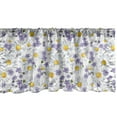 thumbnail image 1 of Ambesonne Floral Window Valance, Blossoming Wild Flowers, 54" X 18", White Yellow Purple, 1 of 5