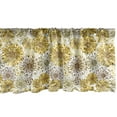 thumbnail image 1 of Ambesonne Floral Window Valance, Blossoms Petals and Dots, 54" X 18", Khaki Brown White, 1 of 3