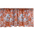 thumbnail image 1 of Ambesonne Floral Window Valance, Botanical Silhouettes Art, 54" X 12", Dark Orange Pale Blue, 1 of 3