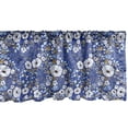 thumbnail image 1 of Ambesonne Floral Window Valance, Branches Leaves and Berries, 54" X 18", Dark Violet Mustard, 1 of 3