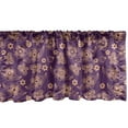 thumbnail image 1 of Ambesonne Floral Window Valance, Butterflies Flowers Ladybugs, 42" x 18", Plum and Almond, 1 of 3