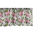 thumbnail image 1 of Ambesonne Floral Window Valance, Camellia Flowers and Leaves, 54" X 12", Lilac Olive Green and Pink, 1 of 3