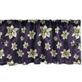 thumbnail image 1 of Ambesonne Floral Window Valance, Cartoonish Design Daffodils, 54" X 12", Dark Purple Cream, 1 of 3