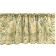 thumbnail image 1 of Ambesonne Floral Window Valance, Chrysanthemum Flower Motifs, 54" X 12", Cream Mustard, 1 of 3