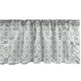 thumbnail image 1 of Ambesonne Floral Window Valance, Classic Floral Vintage, 54" X 12", White and Grey, 1 of 5