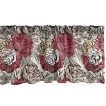 Ambesonne Floral Window Valance, Close up High Detailed Roses, 54" X 18", Pink Multicolor