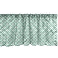thumbnail image 1 of Ambesonne Floral Window Valance, Clover Celtic, 54" X 12", Turquoise White, 1 of 5