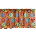 thumbnail image 1 of Ambesonne Floral Window Valance, Colorful Abstract Concept, 54" X 18", Burnt Orange Multicolor, 1 of 3