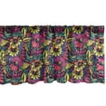 thumbnail image 1 of Ambesonne Floral Window Valance, Computer Graphics of Flowers and Leaves in Vibrant Energetic Summer Tones, Curtain Valance for Kitchen Bedroom Decor with Rod Pocket, 54" X 12", Multicolor, 1 of 3