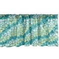 thumbnail image 1 of Ambesonne Floral Window Valance, Continuous Flowers Art, 42" x 18", Pale Yellow Sea Blue, 1 of 3