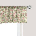 thumbnail image 1 of Ambesonne Floral Window Valance, Curving Flower Pattern Art, 54" X 18", Pale Green and Pink, 1 of 3
