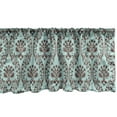 thumbnail image 1 of Ambesonne Floral Window Valance, Damask Inspired Oriental Art, 42" x 12", Dark Rosewood Pale Teal, 1 of 3