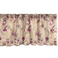 thumbnail image 1 of Ambesonne Floral Window Valance, Delicate Exotic Oriental Flowers Blooming on Tree Branches Print, Curtain Valance for Kitchen Bedroom Decor with Rod Pocket, 54" X 18", Dark Magenta Pale Peach, 1 of 3