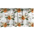 thumbnail image 1 of Ambesonne Floral Window Valance, Detailed Flower Sketches, 42" x 18", White Orange Olive Green, 1 of 3