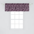 thumbnail image 1 of Ambesonne Floral Window Valance, Doodle Abstract Pattern with Silhouettes of Birds and Flowers Nature Inspired, Curtain Valance for Kitchen Bedroom Decor with Rod Pocket, 54" X 18", Lilac and Plum, 1 of 3