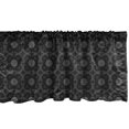 thumbnail image 1 of Ambesonne Floral Window Valance, Dotted Old Fashioned Mosaic Design in Black and Grey Tones with Curvy Motifs, Curtain Valance for Kitchen Bedroom Decor with Rod Pocket, 54" X 18", Black and Grey, 1 of 3