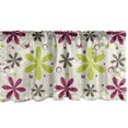 thumbnail image 1 of Ambesonne Floral Window Valance, Florets Circle Hoop, 54" X 18", Apple Green Dark Taupe, 1 of 3