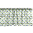 thumbnail image 1 of Ambesonne Floral Window Valance, Flower Silhouette, 42" x 18", Apple Green Azure Blue, 1 of 3