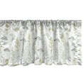 thumbnail image 1 of Ambesonne Floral Window Valance, Flowers and Herbs Clutter, 42" x 18", Khaki and Green, 1 of 3