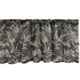 thumbnail image 1 of Ambesonne Floral Window Valance, Flowers and Leaves Exotic, 54" X 12", Dark Grey Dark Tan, 1 of 3