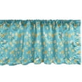 thumbnail image 1 of Ambesonne Floral Window Valance, Flowers on Stems, 42" x 18", Aqua Multicolor, 1 of 3