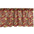 thumbnail image 1 of Ambesonne Floral Window Valance, Folk Art Style Ethnic Petals, 54" X 12", Ruby Mustard Mint Green, 1 of 3