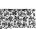thumbnail image 1 of Ambesonne Floral Window Valance, Greyscale Retro Petals, 54" X 12", Grey Dark Grey, 1 of 3