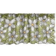 thumbnail image 1 of Ambesonne Floral Window Valance, Hand Drawn Arrangement of Blossoming Petals Botany Doodle Design, Curtain Valance for Kitchen Bedroom Decor with Rod Pocket, 54" X 12", Pale Olive Green Mustard, 1 of 3