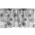 thumbnail image 1 of Ambesonne Floral Window Valance, Hand Drawn Line Art Design, 54" X 18", Black and White, 1 of 3