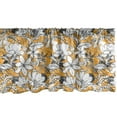 thumbnail image 1 of Ambesonne Floral Window Valance, Hibiscus Exotic Beach, 54" X 12", Charcoal Grey Marigold, 1 of 3