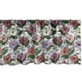 thumbnail image 1 of Ambesonne Floral Window Valance, Image of Spring Pattern with Hibiscus Flowers and Calligraphic Elements, Curtain Valance for Kitchen Bedroom Decor with Rod Pocket, 54" X 12", White and Multicolor, 1 of 3