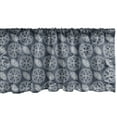 thumbnail image 1 of Ambesonne Floral Window Valance, Japanese Ornate Abstract, 54" X 18", Charcoal Grey Dark Blue, 1 of 3