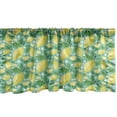 thumbnail image 1 of Ambesonne Floral Window Valance, Lemons Leaves and Flowers, 54" X 18", Seafoam Green and Yellow, 1 of 3