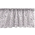 thumbnail image 1 of Ambesonne Floral Window Valance, Minimal Flowers and Leaves, 42" x 18", Charcoal Grey and Pale Purple, 1 of 3