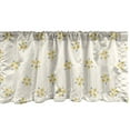 thumbnail image 1 of Ambesonne Floral Window Valance, Minimalist Arrangement, 42" x 18", Ivory Mustard Blue Grey, 1 of 3