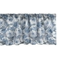 thumbnail image 1 of Ambesonne Floral Window Valance, Modern Flowers Grunge Print, 42" x 12", Blue Grey and Ceil Blue, 1 of 2