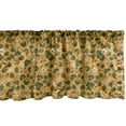 thumbnail image 1 of Ambesonne Floral Window Valance, Mother Nature Flourishing Daisy Field Botany Foliage Growth Seasonal Print, Curtain Valance for Kitchen Bedroom Decor with Rod Pocket, 54" X 12", Apricot Hunter Green, 1 of 3