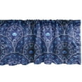 thumbnail image 1 of Ambesonne Floral Window Valance, Oriental Circular Design, 42" x 18", Navy Blue White and Blue, 1 of 3