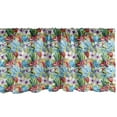 thumbnail image 1 of Ambesonne Floral Window Valance, Pattern of Watercolor Effect Tropic Flowers and Leaves Graphic, Curtain Valance for Kitchen Bedroom Decor with Rod Pocket, 54" X 18", Multicolor, 1 of 3