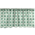 thumbnail image 1 of Ambesonne Floral Window Valance, Polka Dots and Shamrock Leaf, 42" x 18", Mint Green Khaki, 1 of 3