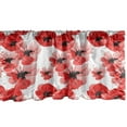 thumbnail image 1 of Ambesonne Floral Window Valance, Poppies Vibrant Colors, 54" X 18", Vermilion Black White, 1 of 3