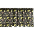 thumbnail image 1 of Ambesonne Floral Window Valance, Print Dreamy Garden Flowers, 42" x 12", Pastel Yellow and Dark Grey, 1 of 2