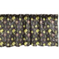 thumbnail image 1 of Ambesonne Floral Window Valance, Print Dreamy Garden Flowers, 54" X 18", Pastel Yellow and Dark Grey, 1 of 3