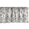 thumbnail image 1 of Ambesonne Floral Window Valance, Retro Flowers Butterflies, 54" X 18", Slate Blue Pale Eggshell, 1 of 3