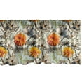 thumbnail image 1 of Ambesonne Floral Window Valance, Retro Garden Flower Petals, 42" x 18", Marigold Ivory and Eggshell, 1 of 2